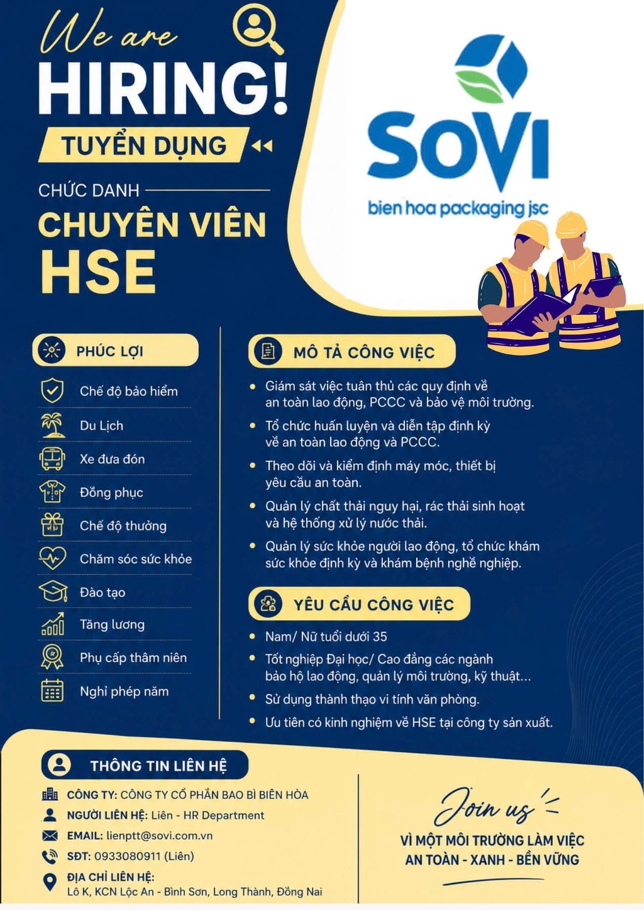 công ty cổ phần bao bì biên hoà hình ảnh tuyển dụng