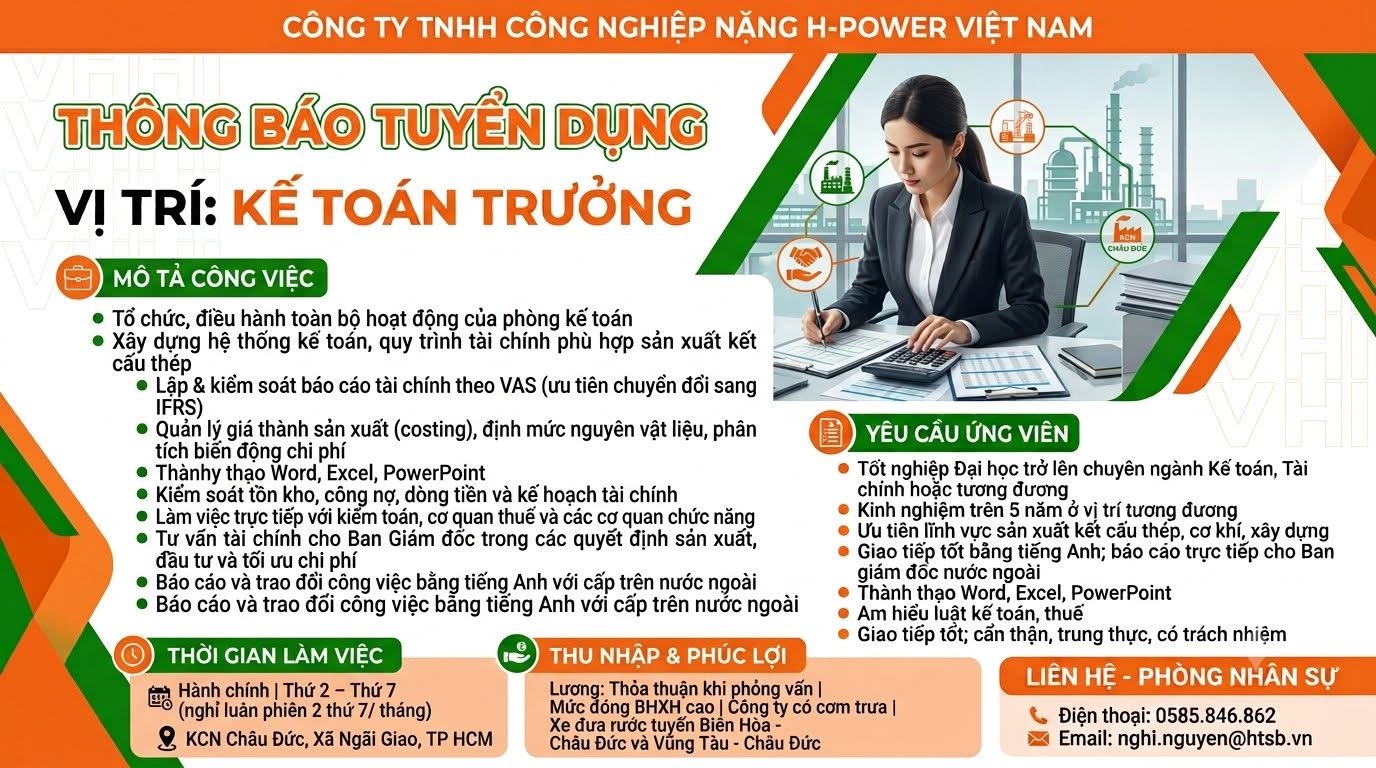 công ty TNHH công nghiệp nặng h-power việt nam.
Làm ở kcn châu đức
công ty có 100% vốn trung quốc
chuyên buôn bán máy móc thiết bị image