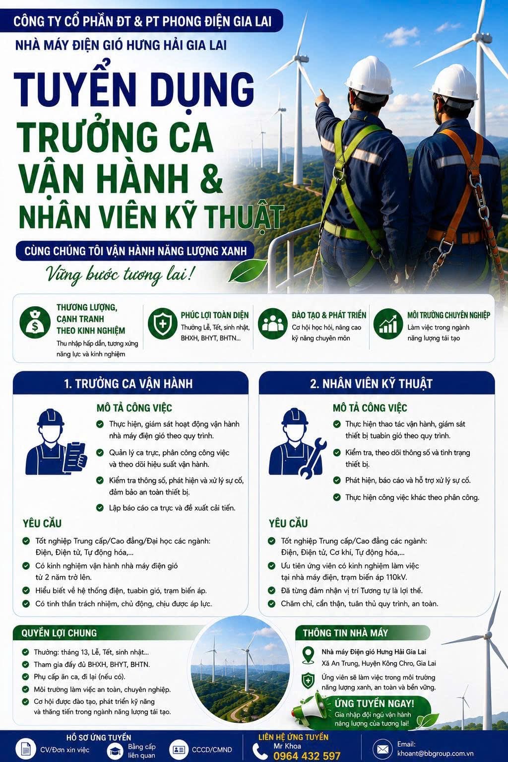 công ty cổ phần đầu tư và phát triển phong điện gia lai hình ảnh tuyển dụng