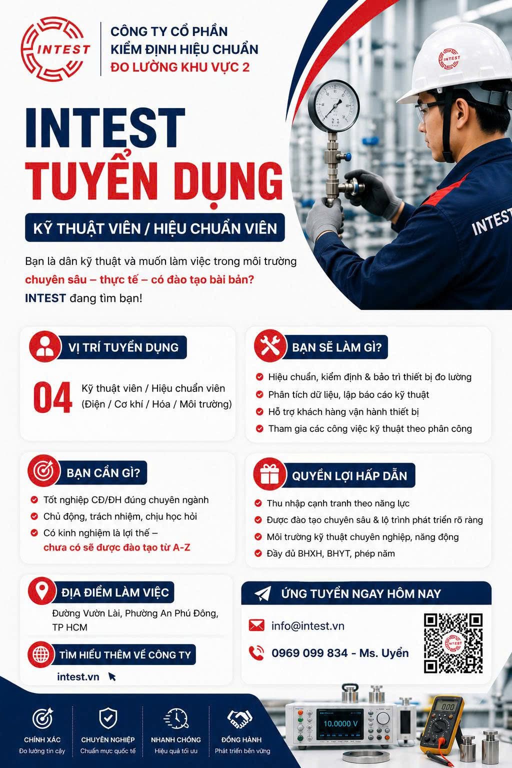 công ty cổ phần kiểm định hiệu chuẩn đo lường khu vực 2- làm tại hồ chí minh
công ty chuyên kiểm định an toàn máy móc, vật tư.. image