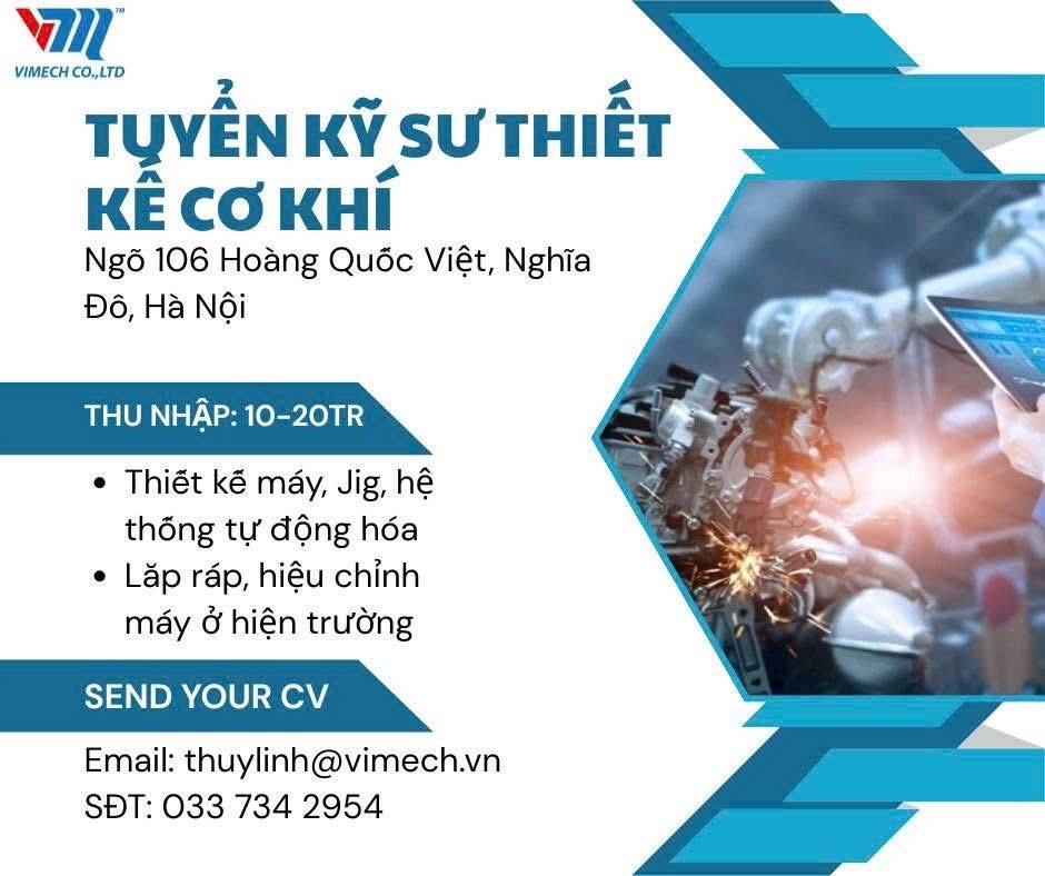 công ty TNHH cơ khí vimech, chi nhánh hoàng quốc việt
công ty chuyên gia công đồ gá, cơ khí máy móc..
image