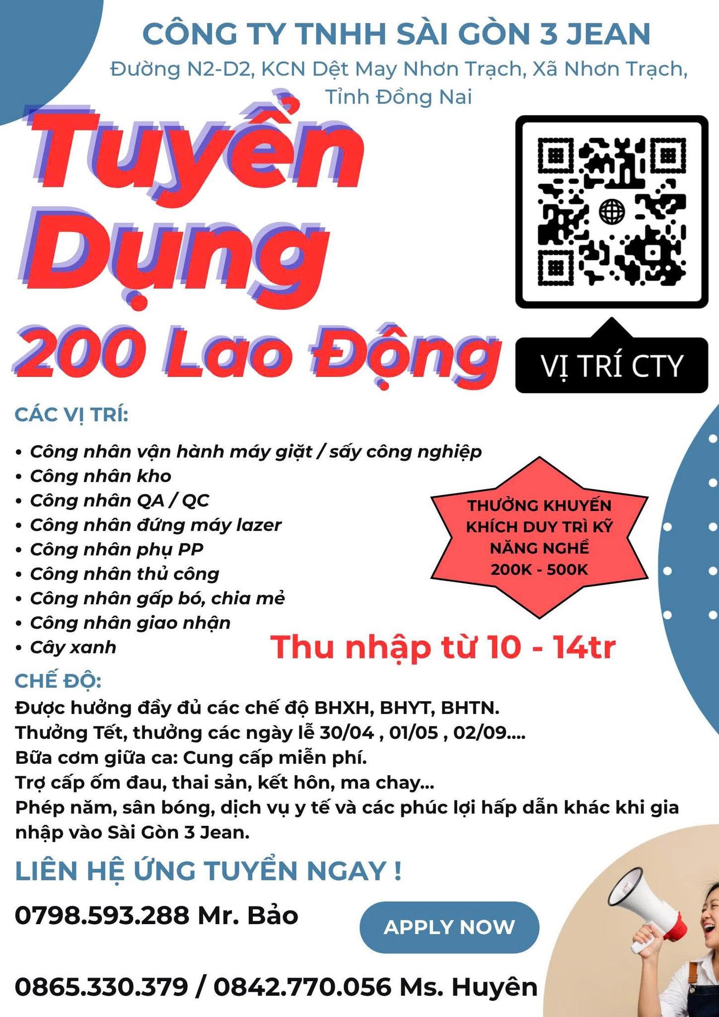 công ty TNHH sài gòn 3 jean hình ảnh tuyển dụng