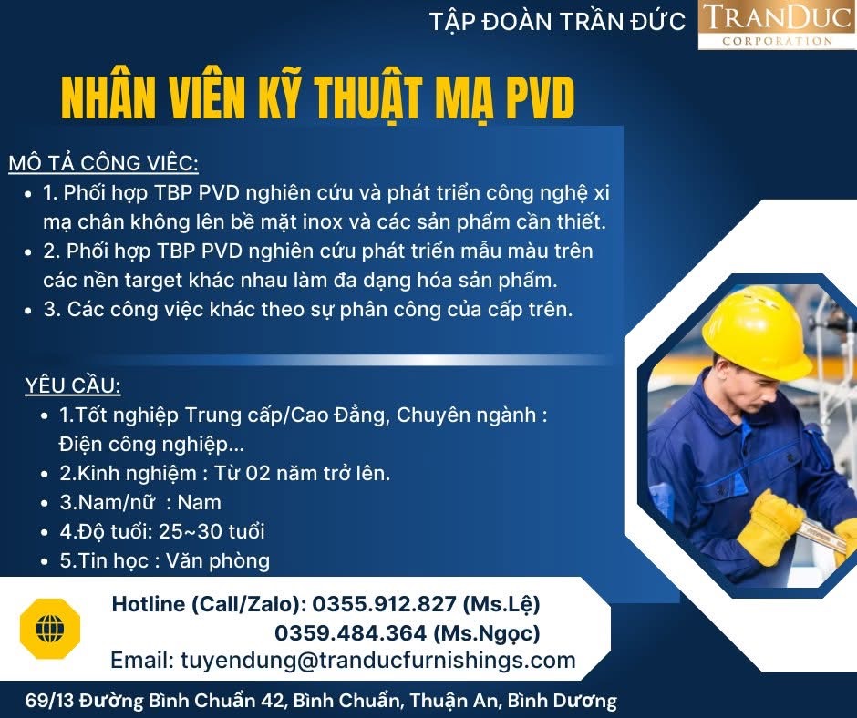 công ty cổ phần trần đức.
công ty chuyên sản xuất bàn ghế bằng gỗ, sản xuất nội thất.. image