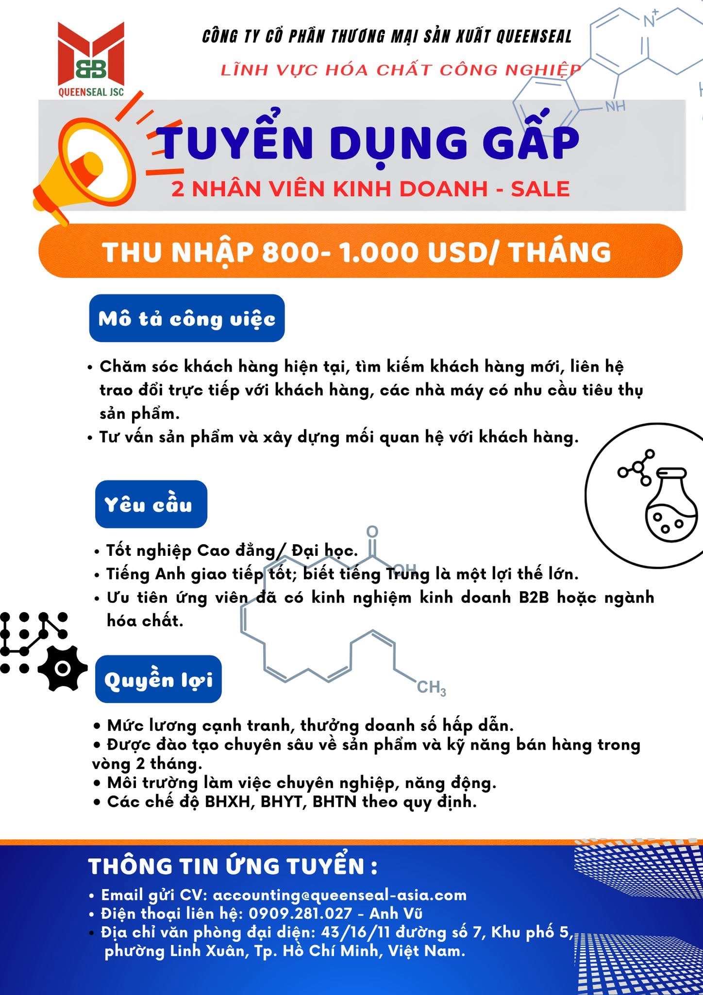 công ty cổ phần thương mại sản xuất queenseal
công ty chuyên hoạt động trong lĩnh vực hoá chất công nghiệp image