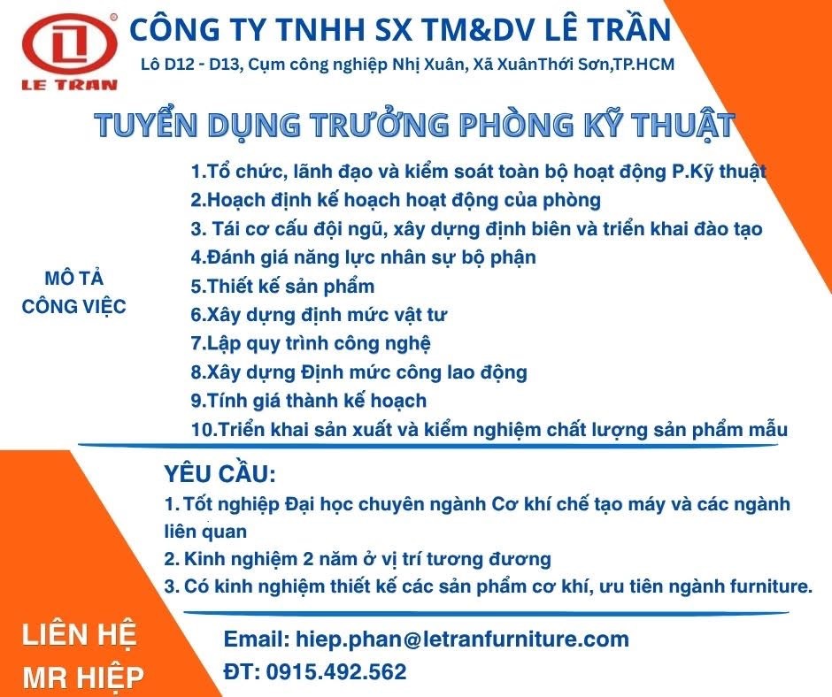công ty TNHH sx tm&dv lê trần
công ty chuyên gia công cơ khí chính xác image