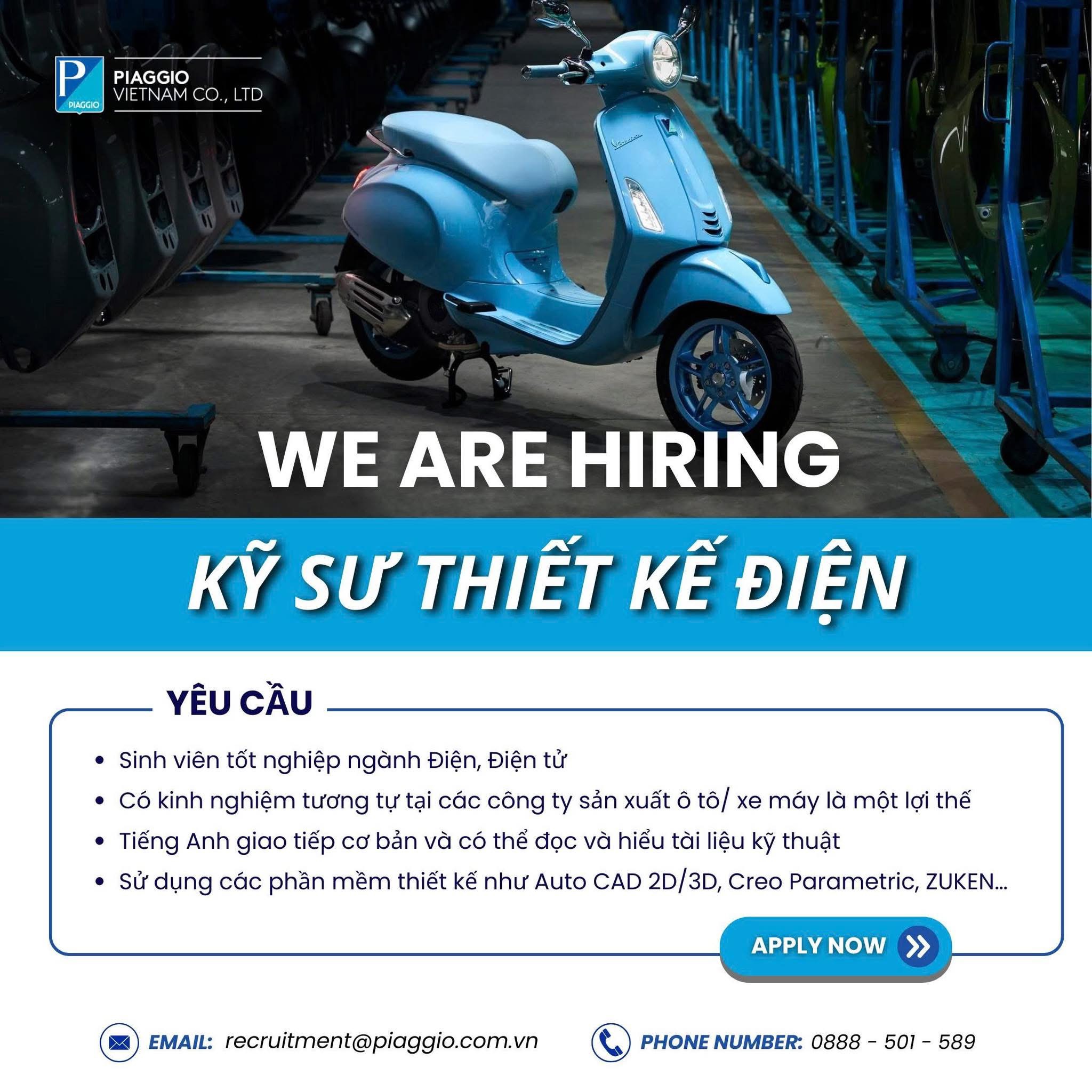 công ty TNHH piaggio việt nam hình ảnh tuyển dụng