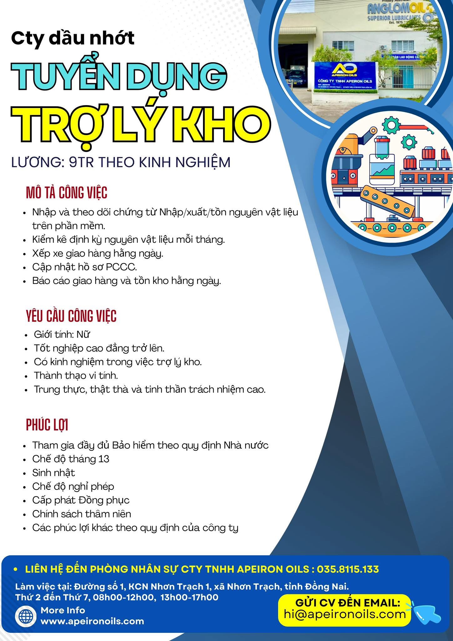 công ty TNHH apeiron oil hình ảnh tuyển dụng