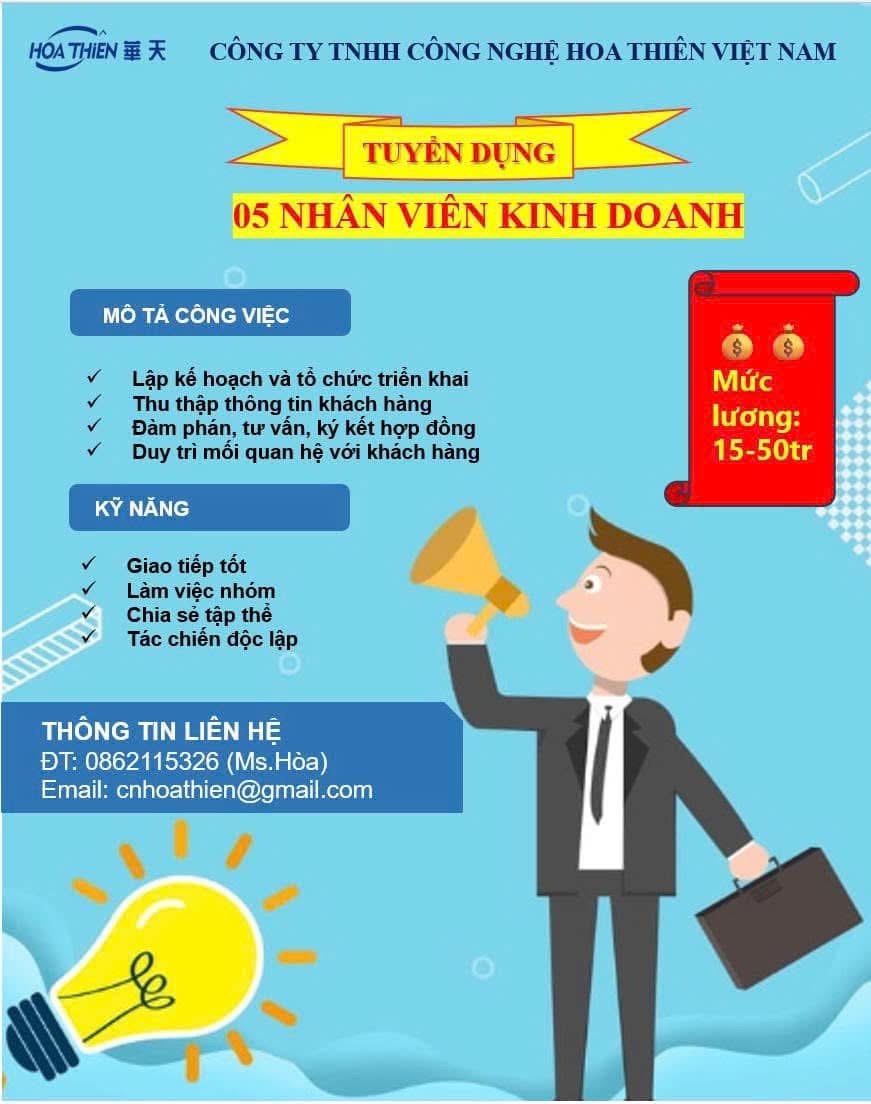 công ty TNHH công nghệ hoa thiên việt nam
công ty có 100% vốn trung quốc
chuyên sản xuất thiết bị đèn chiếu sáng image