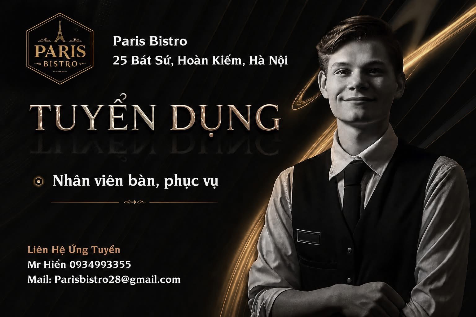 nhà hàng paris bistro hình ảnh tuyển dụng
