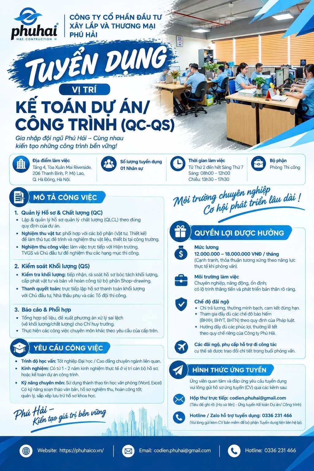 công ty cổ phần đầu tư xây lắp và thương mại phú hải
văn phòng hà đông.
công ty chuyên xây lắp các công trình cơ điện image