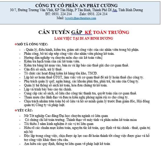 công ty cổ phần an phát cường.
Công ty chuyên sản phẩm thủ công nghệ với nguyên liệu từ rơm ,rạ, tre, nứa.. image