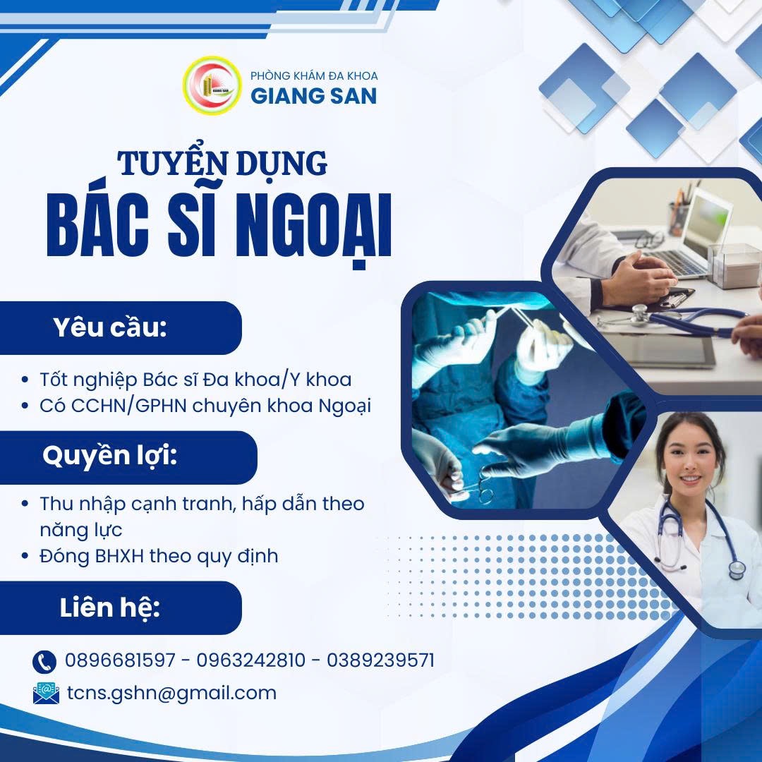 phòng khám đa khoa giang san hình ảnh tuyển dụng