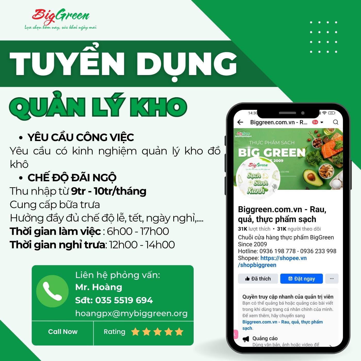công ty thực phẩm sạch biggreen
công ty chuyên kinh doanh thực phẩm sạch image