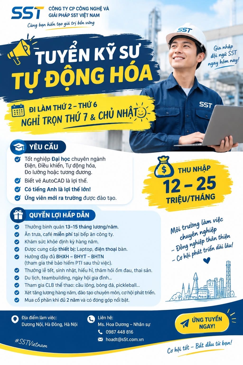 công ty cổ phần công nghệ và giải pháp s5t việt nam
công ty chuyên xây lắp các công trình điện, điện tự động hoá.. image