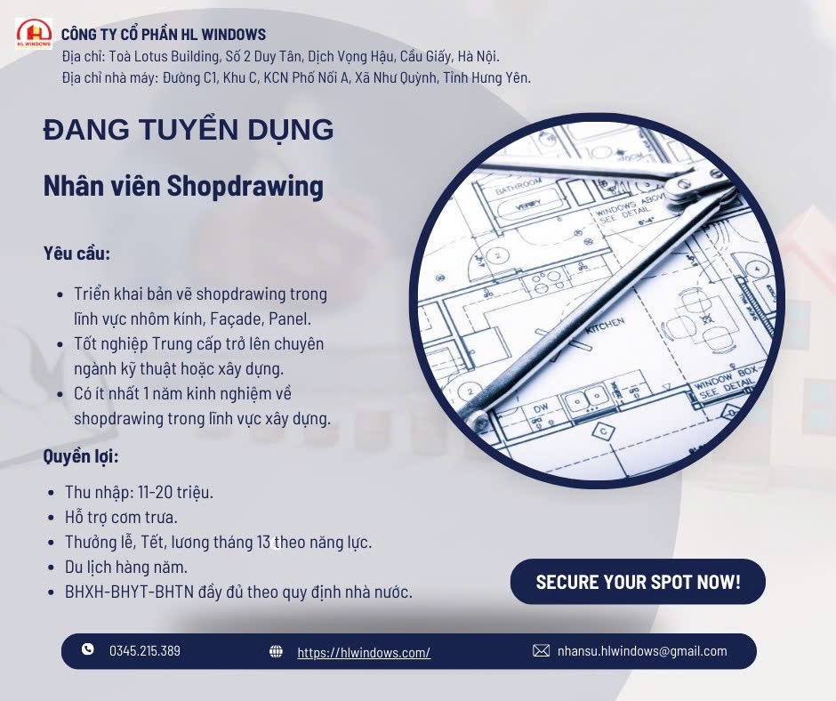 công ty cổ phần HL window hình ảnh tuyển dụng