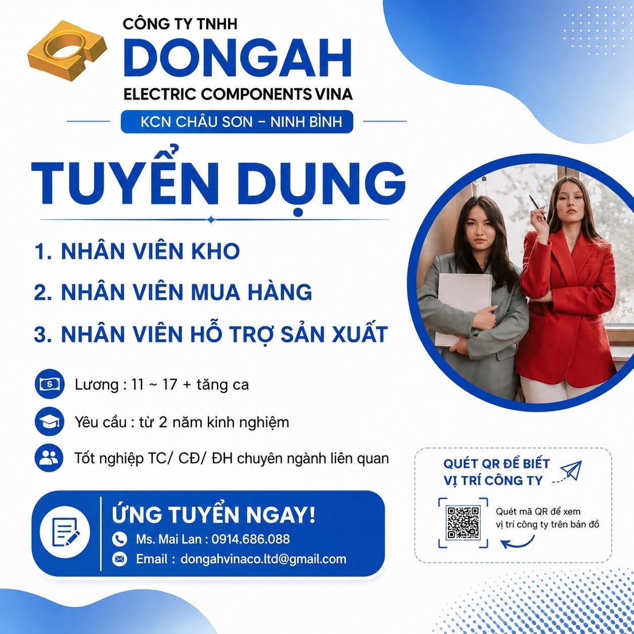 công ty TNHH dongah eletric components vina hình ảnh tuyển dụng