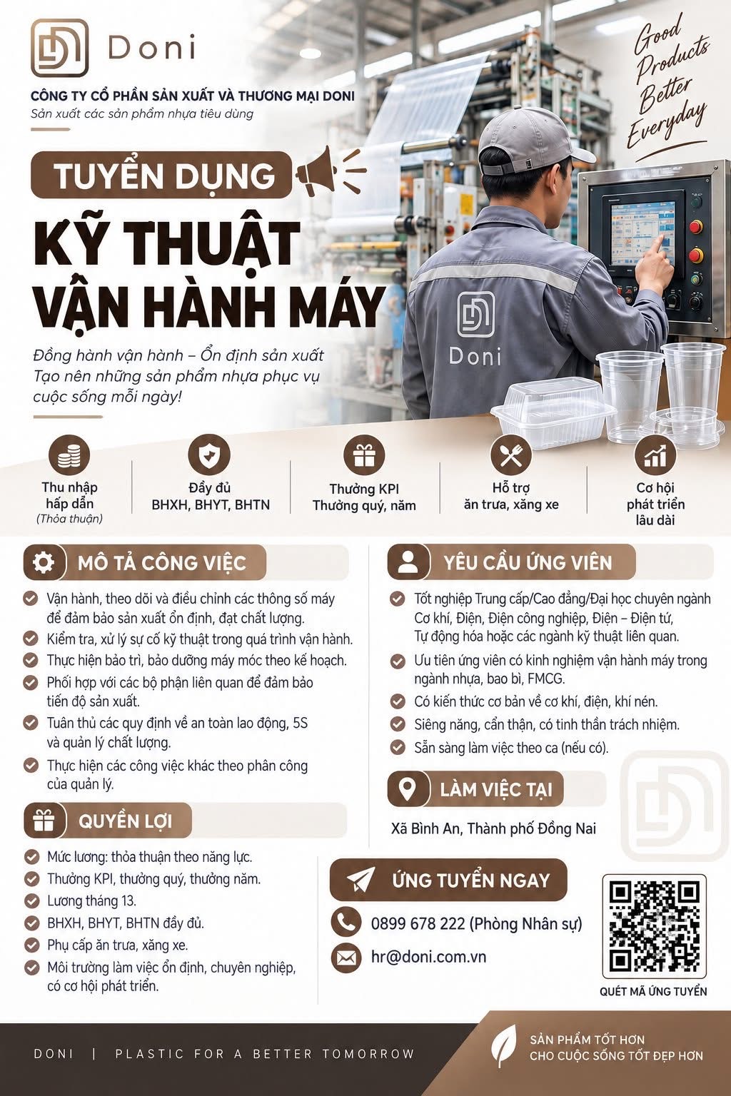 công ty cổ phần sản xuất và thương mại doni hình ảnh tuyển dụng