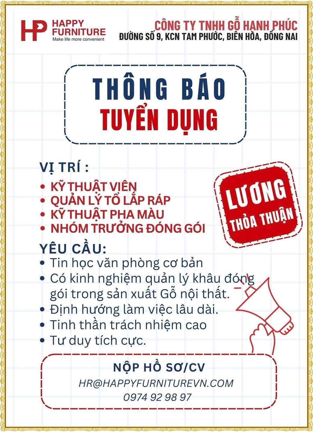 công ty TNHH gỗ hạnh phúc.
công ty chuyên sản xuất đồ gỗ nội thất xuất khẩu sang mỹ, eu.. image