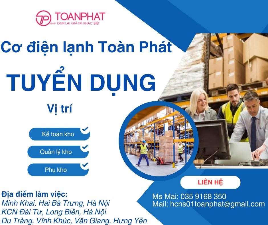 chi nhánh công ty cổ phần cơ điện lạnh toàn phát
công ty chuyên buôn bán thiết bị  máy móc khai khoáng, điện, điện lạnh.. image