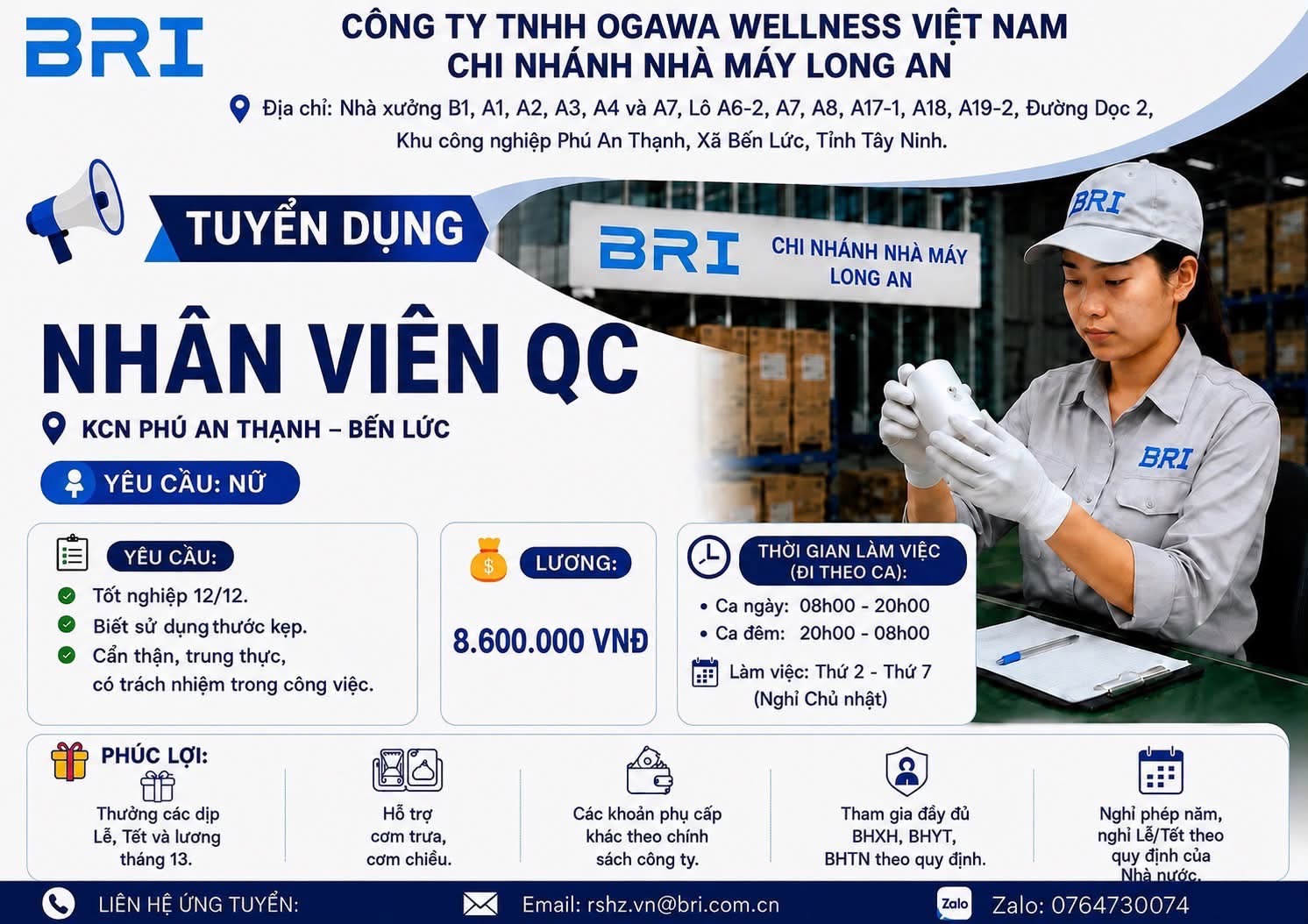 công ty TNHH ogawa wellness việt nam chi nhánh long an hình ảnh tuyển dụng