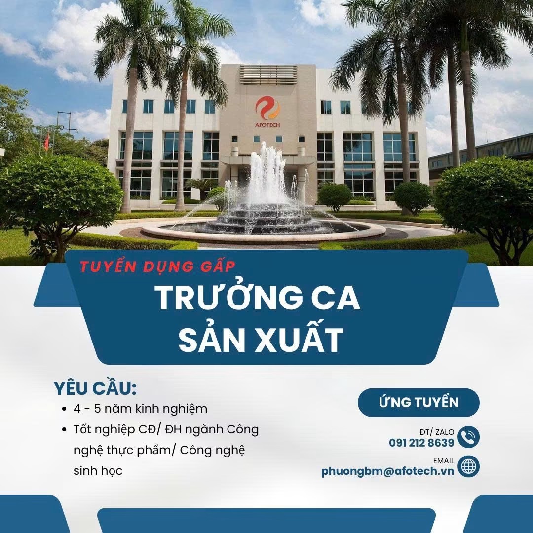 công ty cổ phần thực phẩm châu á hình ảnh tuyển dụng