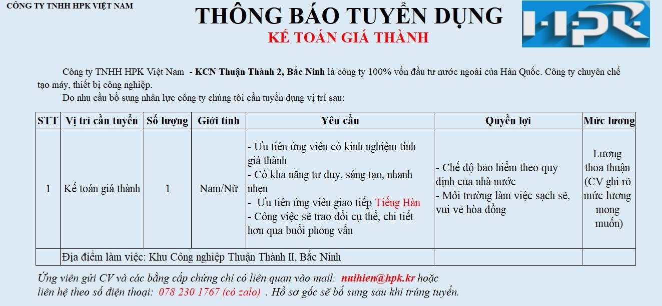 công ty TNHH hpk việt nam, chi nhánh bắc ninh
công ty chuyên lắp giáp máy móc thiết bị
 image