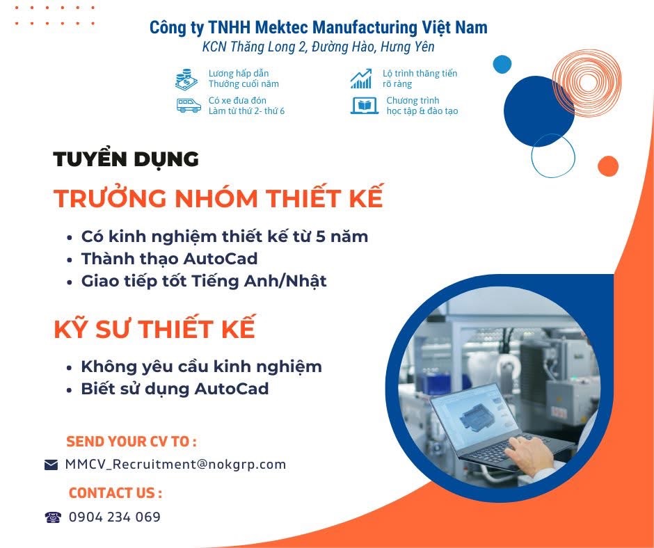 công ty TNHH mektec manufaturing việt nam hình ảnh tuyển dụng