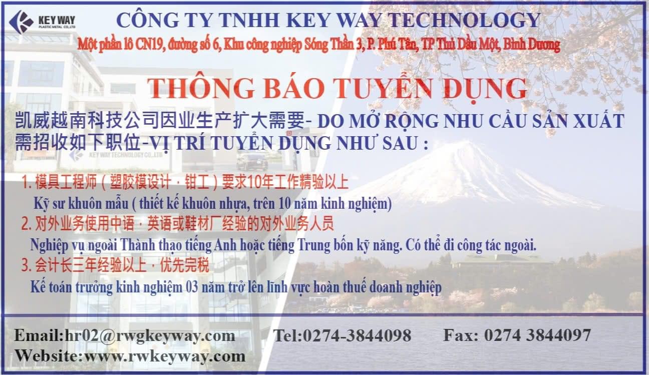 công ty TNHH key way technology
công ty có 100% vốn nước ngoài
chuyên sản xuất hạt nhựa, các sản phẩm từ nhựa image