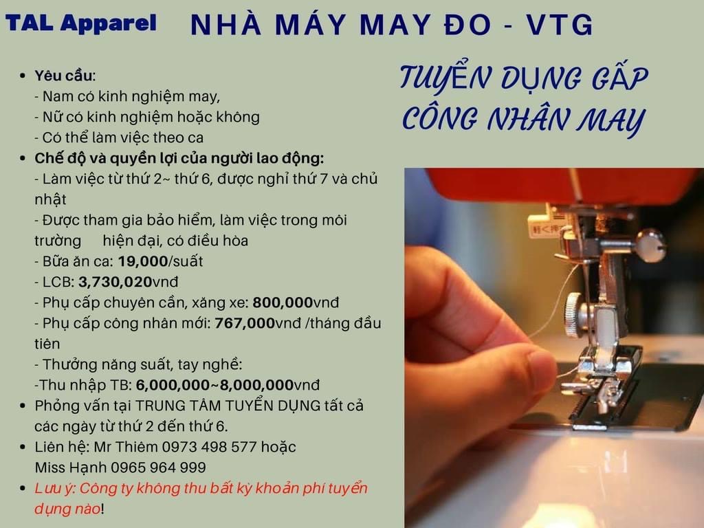 công ty TNHH TAL việt nam hình ảnh tuyển dụng