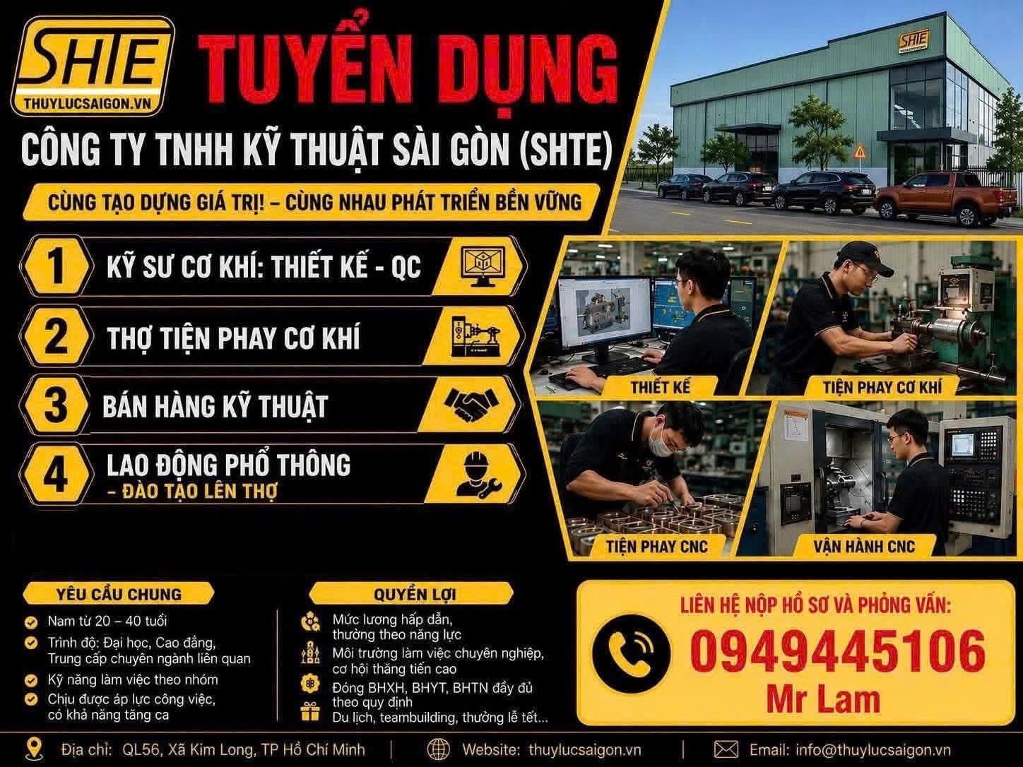 công ty TNHH kỹ thuật thuỷ lực sài gòn hình ảnh tuyển dụng