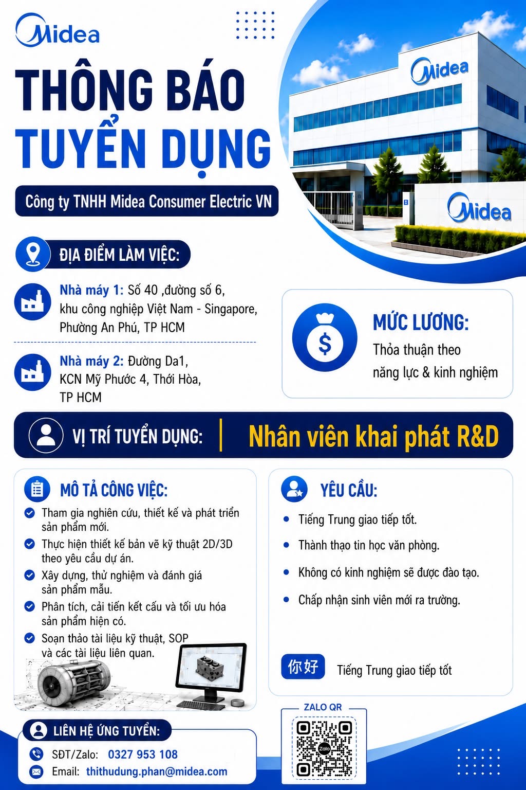 công ty TNHH middea consumer eletric việt nam
công ty có 100% vốn trung quốc
chuyên sản xuất thiết bị điện gia dụng image