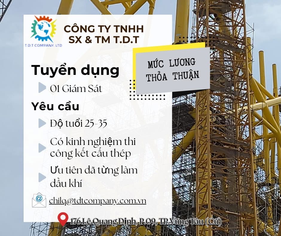 công ty TNHH sản xuất và thương mại T.D.T
công ty chuyên sản xuất kết cấu thép trong xây dựng image