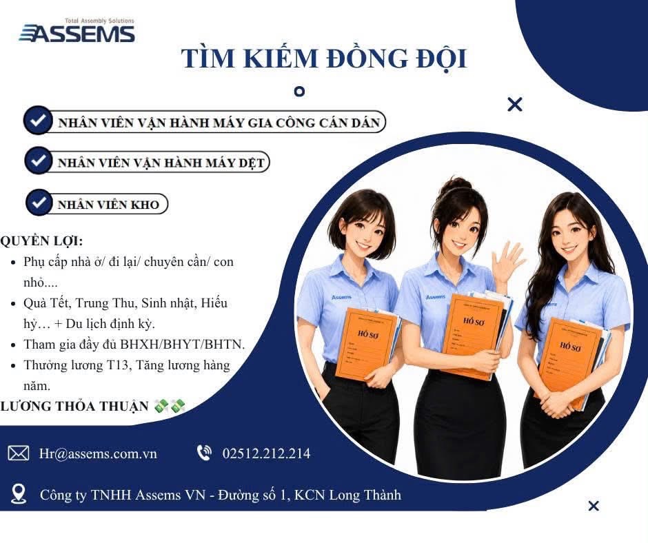 công ty TNHH assems vn hình ảnh tuyển dụng