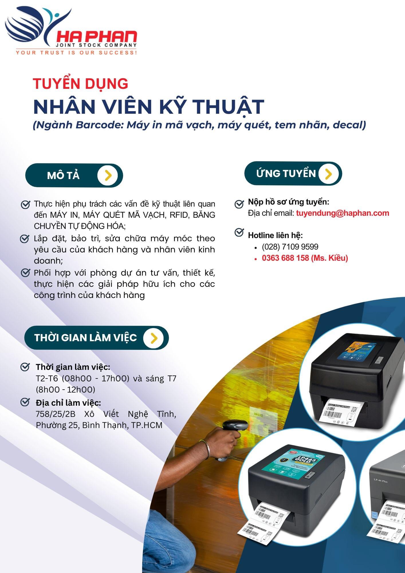 công ty cổ phần thương mại hà phan hình ảnh tuyển dụng