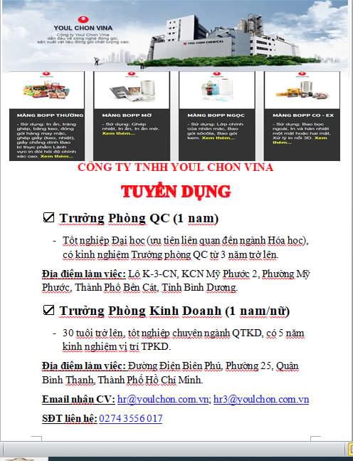 công ty TNHH youl chon vina
công ty có 100% vốn hàn quốc
chuyên sản xuất màng nhựa. image