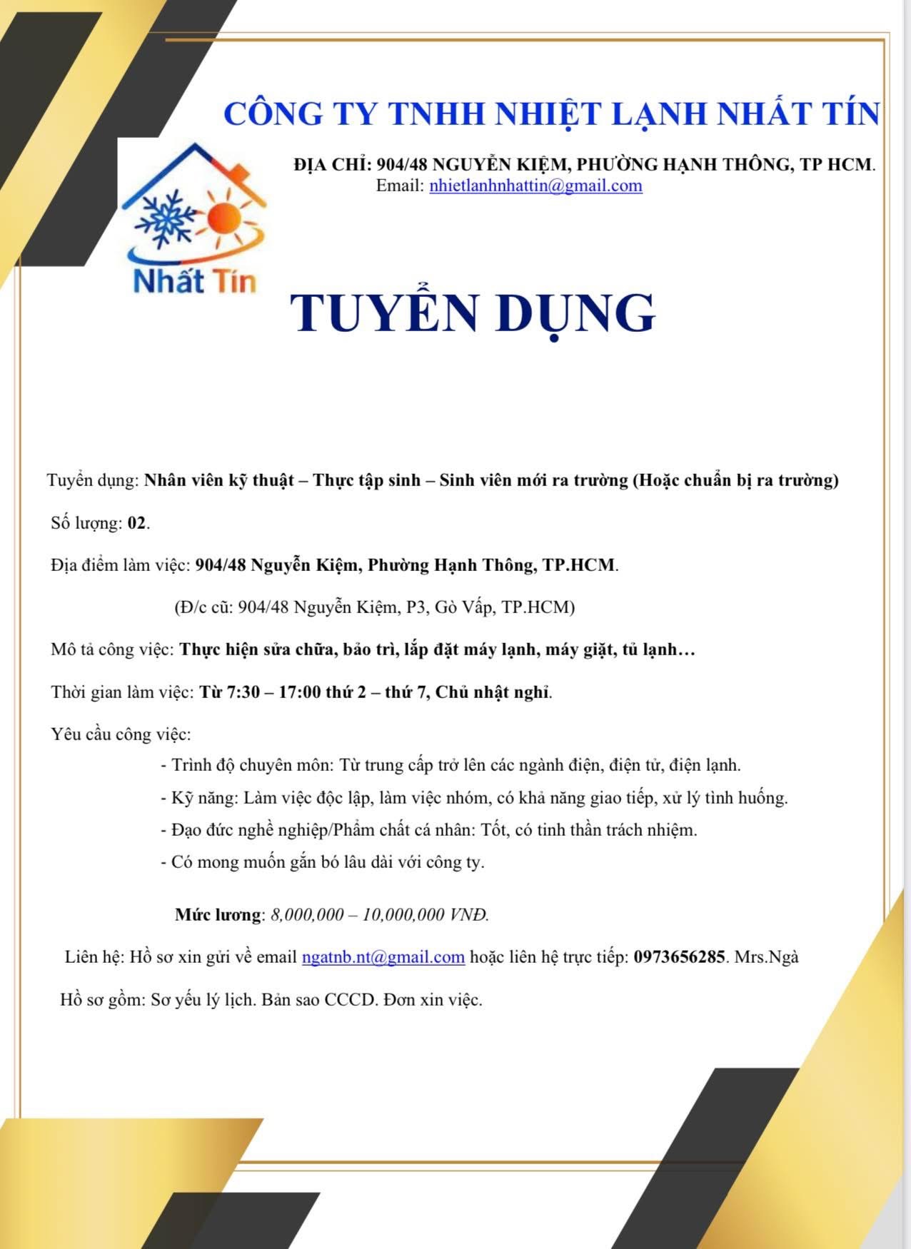 công ty TNHH nhiệt lạnh nhất tín
công ty chuyên sửa chữa điều hoà và lắp đặt image