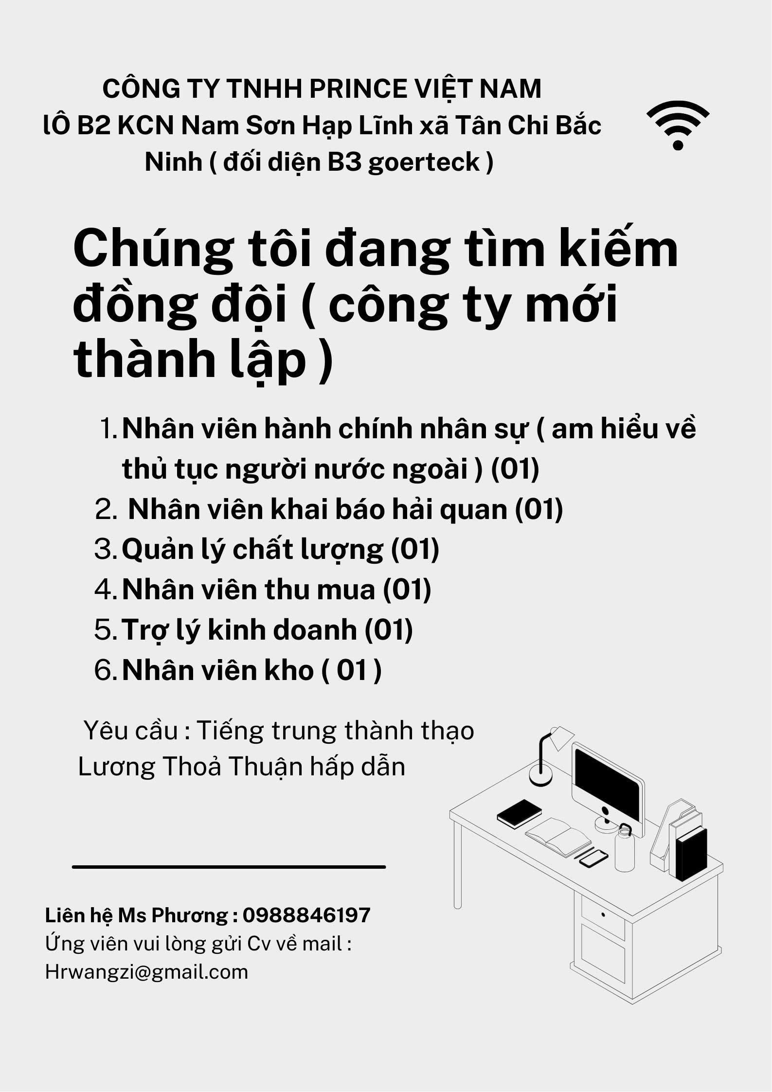 công ty TNHH prince việt nam hình ảnh tuyển dụng