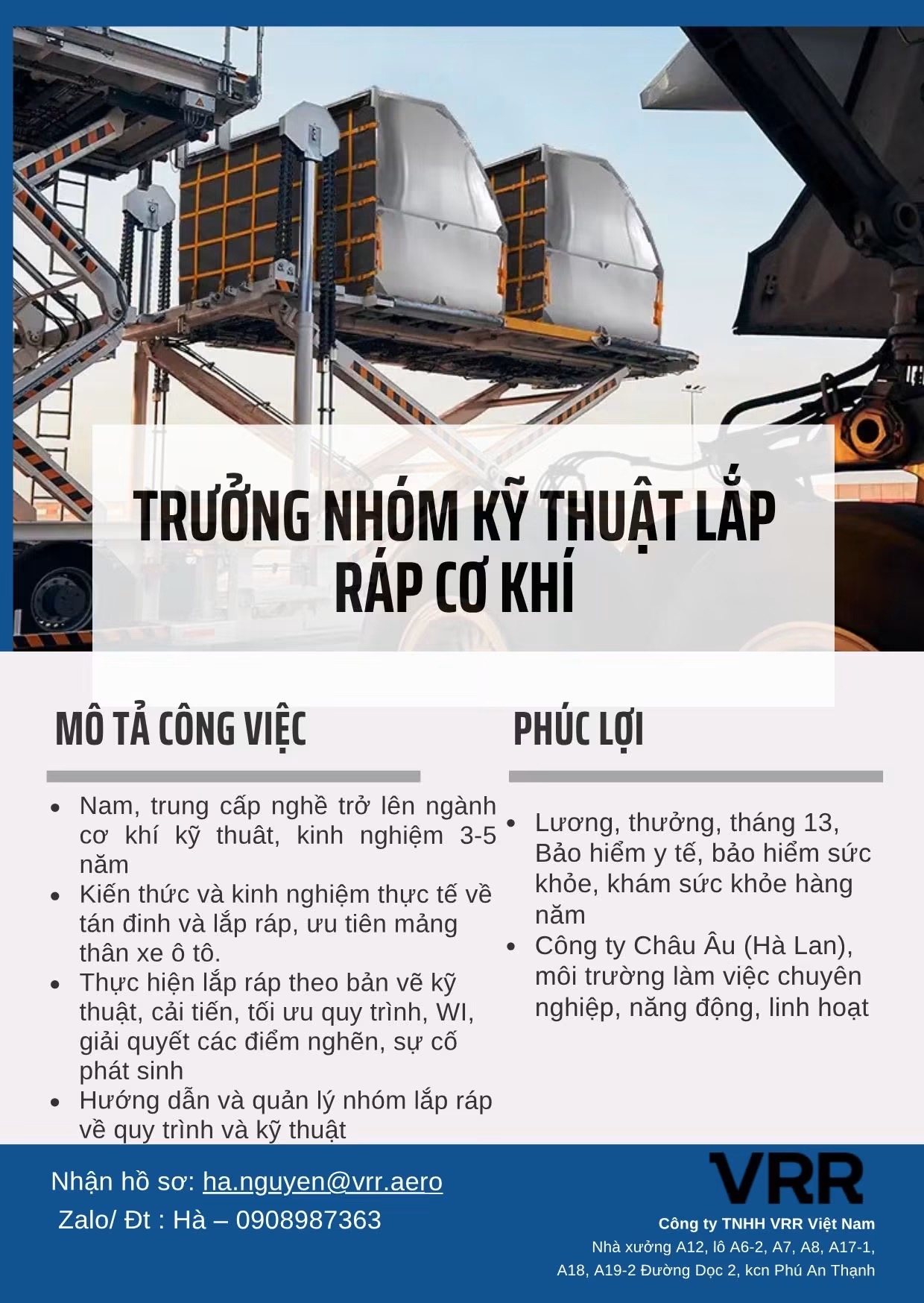 công ty TNHH vrr việt nam hình ảnh tuyển dụng