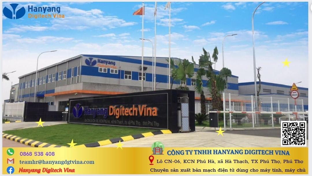 công ty TNHH hanyang digitech vina
công ty có 100% vốn hàn quốc
chuyên sản xuất linh kiện điện tử
 image