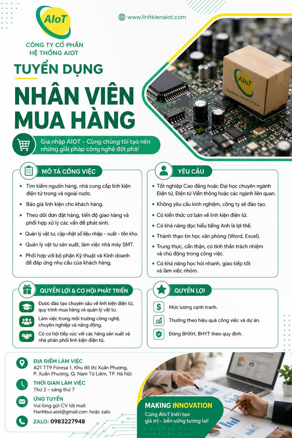 công ty cổ phần hệ thống aiot hình ảnh tuyển dụng