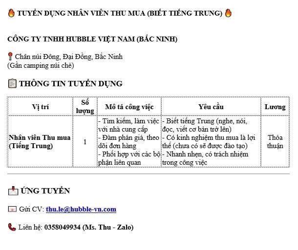 công ty TNHH công nghệ thông minh hubble
công ty có 100% vốn trung quốc
chuyên gia công đồ gá, cữ..
 image