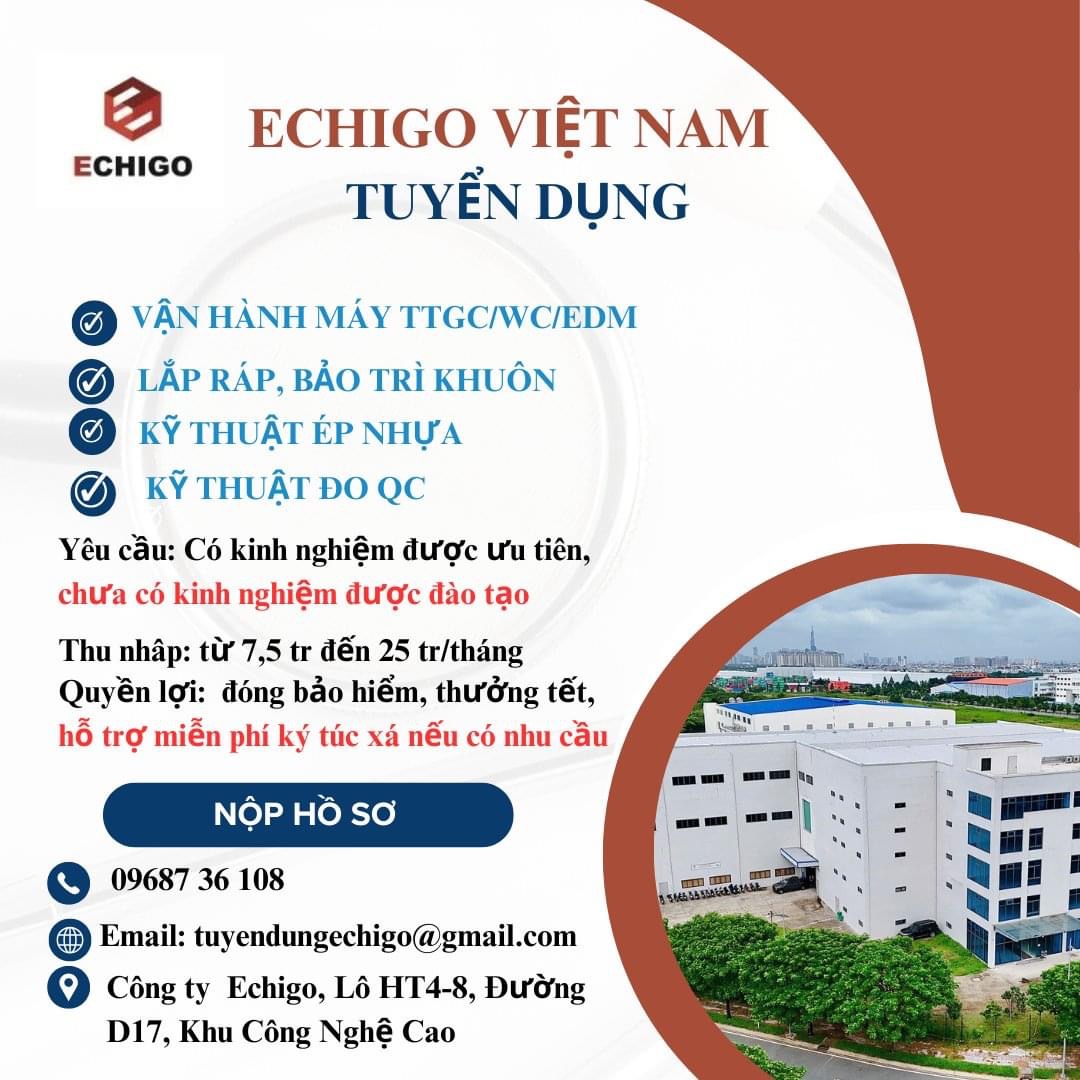 công ty cổ phần echigo việt nam
công ty chuyên gia công phủ tráng kim loại.
sản xuất các sản phẩm về nhựa image