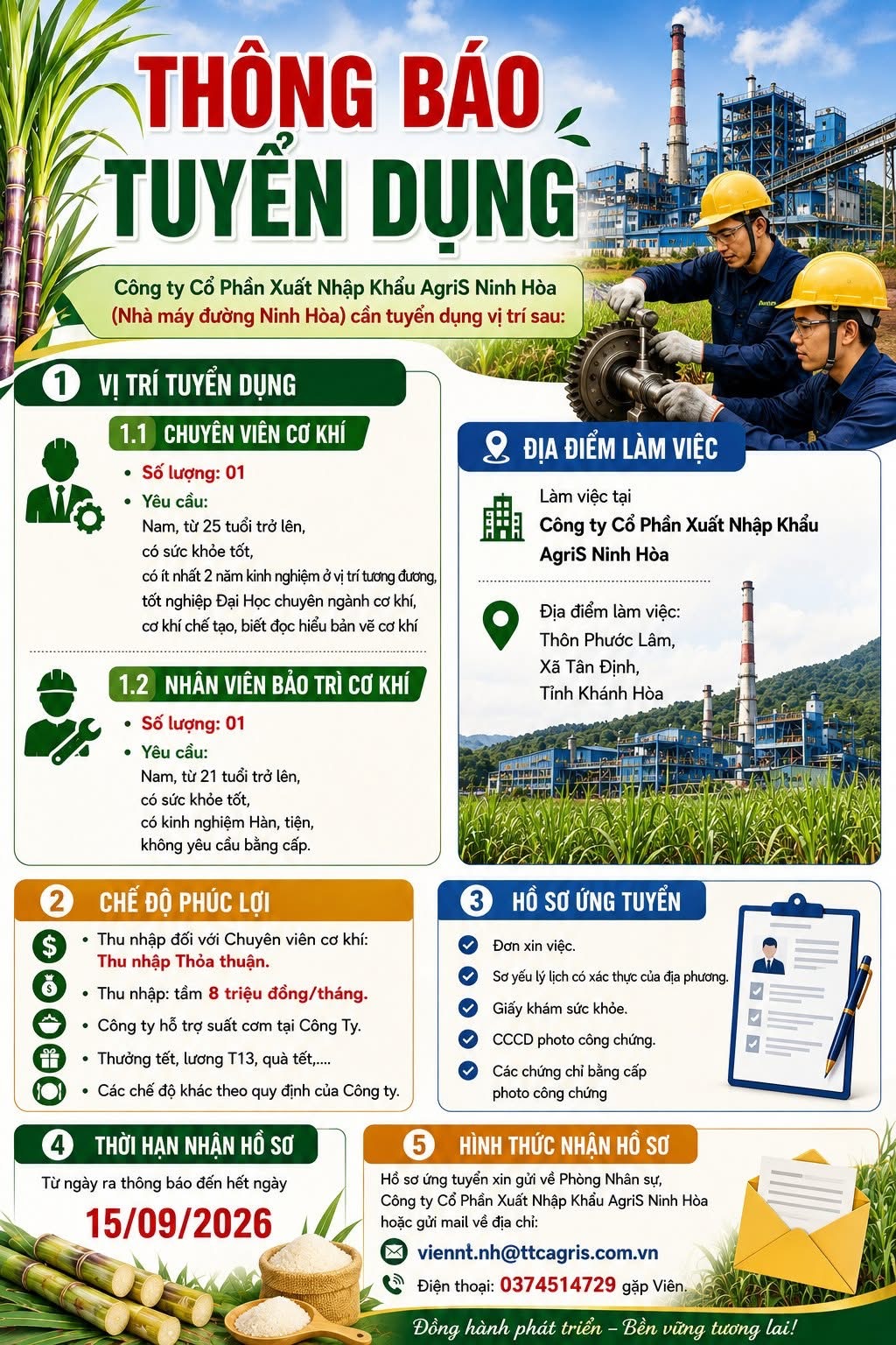 công ty cổ phần xuất nhập khẩu agris ninh hoà hình ảnh tuyển dụng