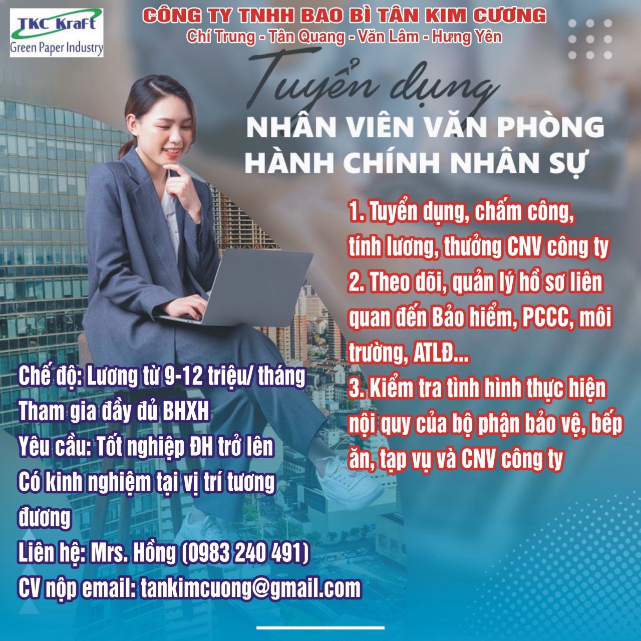 công ty TNHH bao bì tân kim cương hình ảnh tuyển dụng