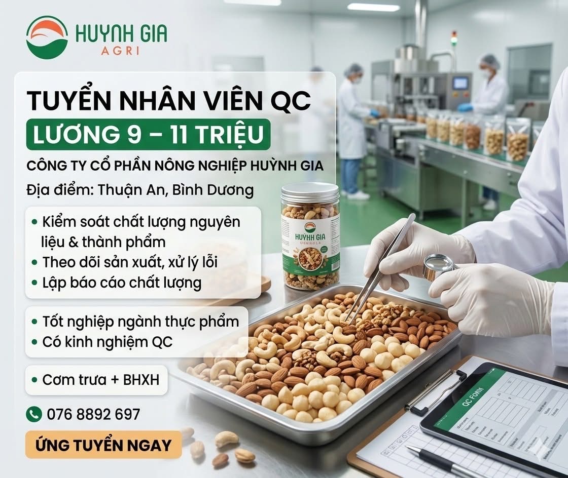 công ty cổ phần nông nghiệp huỳnh gia hình ảnh tuyển dụng
