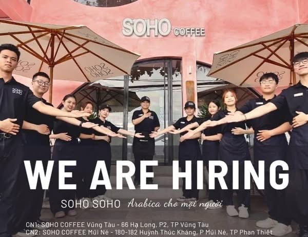 quán cafe soho mũi né hình ảnh tuyển dụng