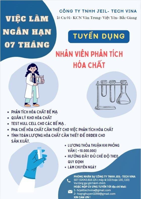 công ty TNHH jeil-tech vina
công ty có 100% vốn hàn quốc
chuyên sản xuất thiết bị truyền thông. image