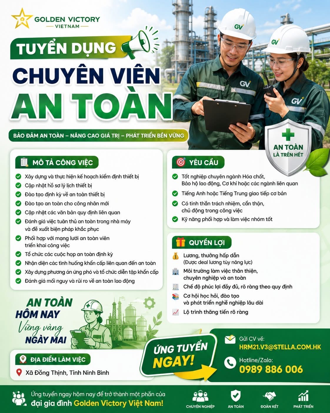 công ty TNHH golden victory việt nam hình ảnh tuyển dụng