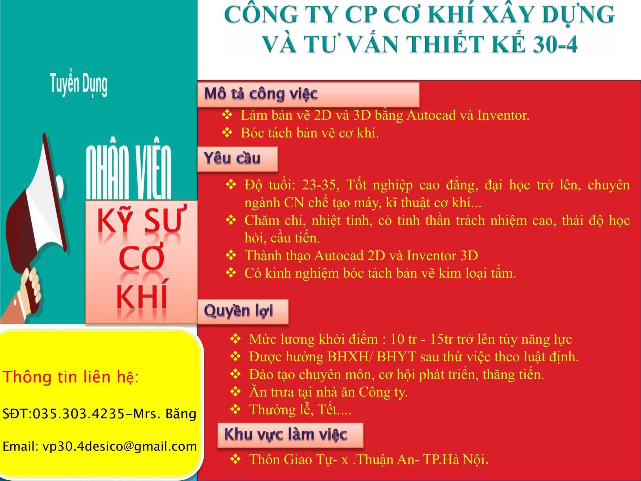 công ty cổ phần cơ khí xây dựng và tư vấn thiết kế 30-4
công ty chuyên tư vấn thiết kế nhà xưởng, thùng xe tải..
 image