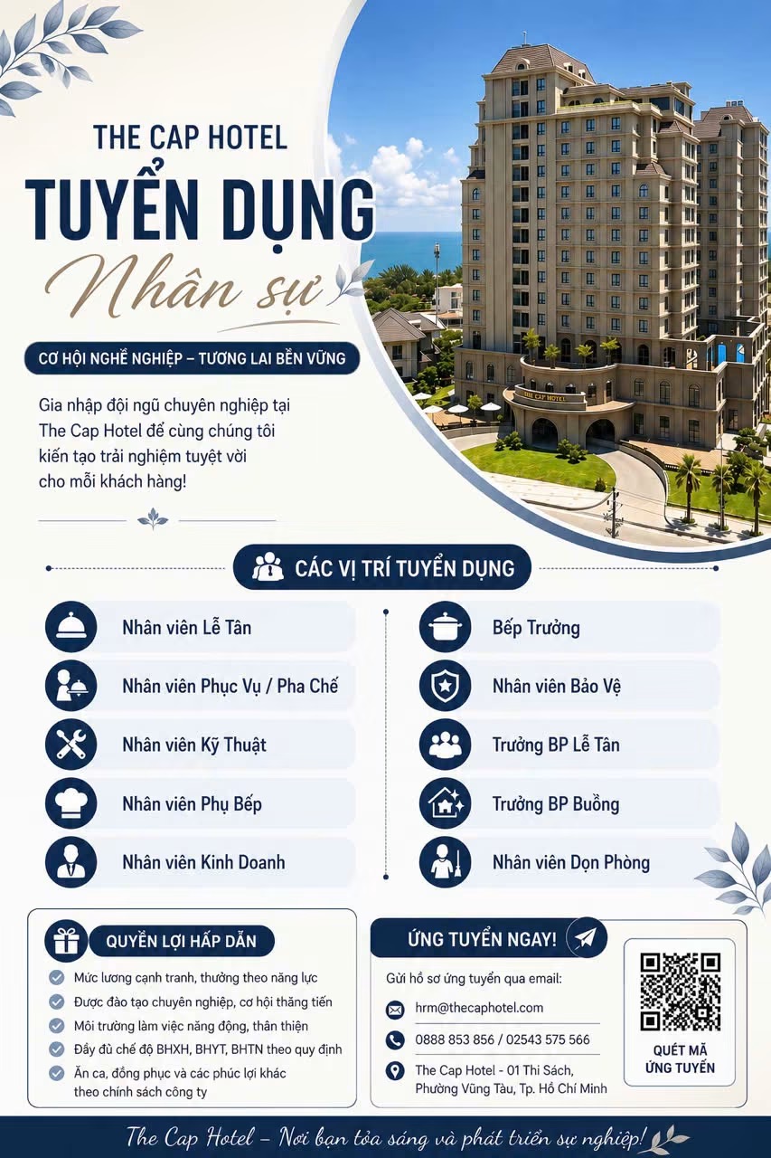 the cap hotel hình ảnh tuyển dụng
